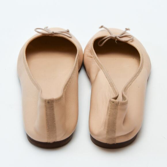 J.Crew Classic Leather Ballet Flats Size 8 Tawny Sand Beige Italian Made - Picture 5 of 6